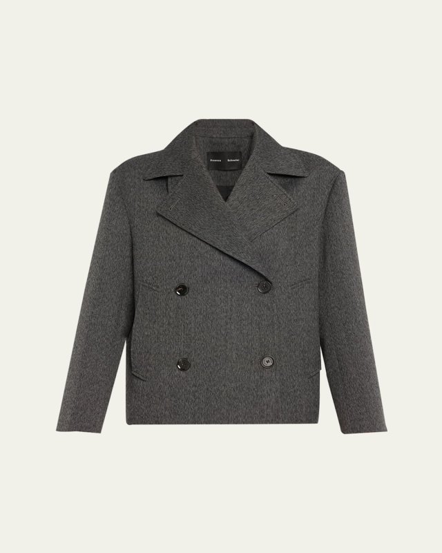 Nola Double-Breasted Textured Suiting Jacket